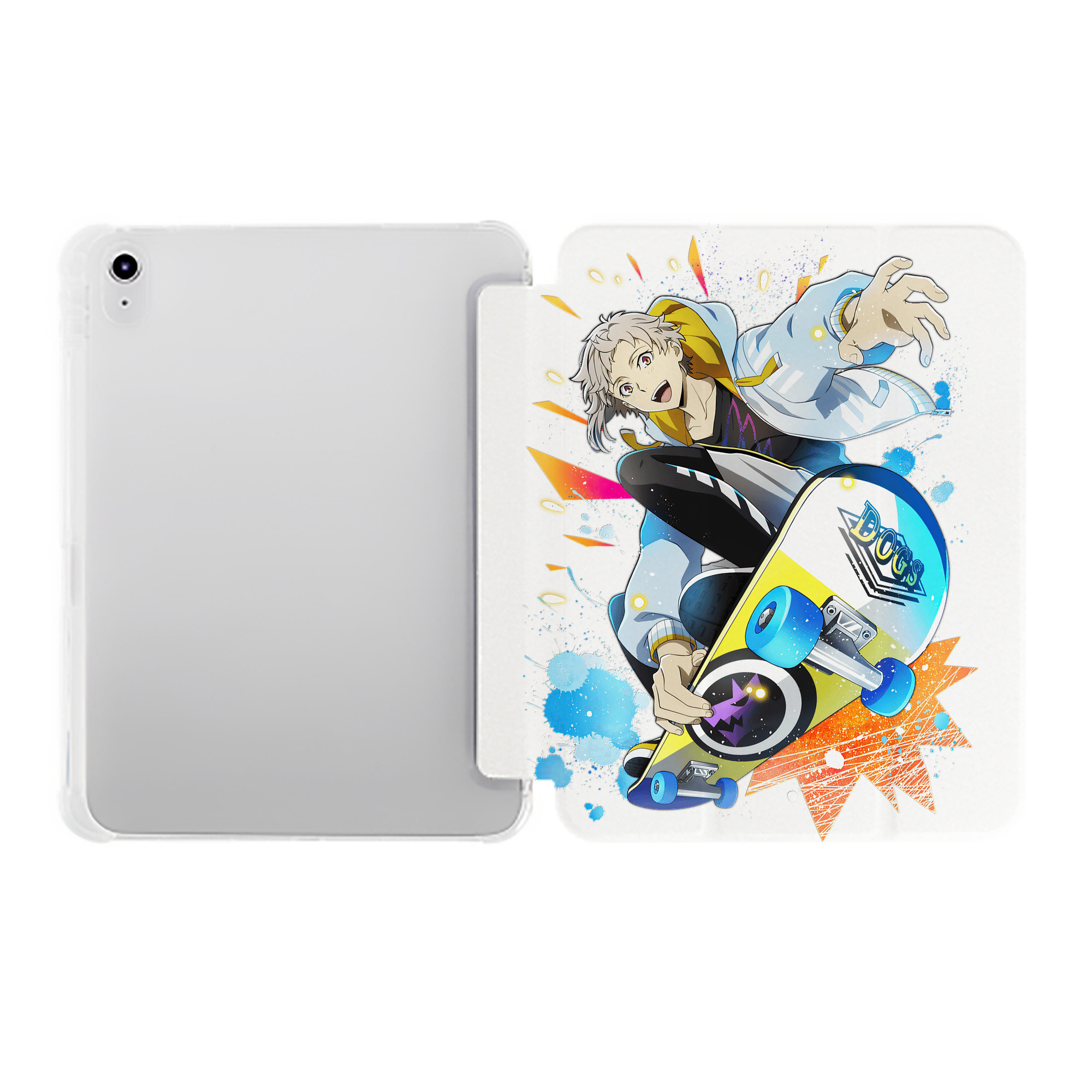 （画像用） 文豪ストレイドッグス Bungo Stray Dogs IPad ケース ペン収納付き 三つ折りスタンド PUレザー×シリコン 対応機種9.5/10.5/10.9インチ